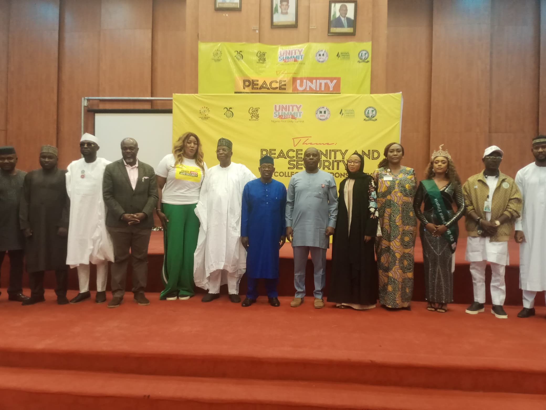 Unity Summit 2025: National Leaders, Youths and Peace Advocates Reaffirm Nigeria’s Commitment to Unity and Security