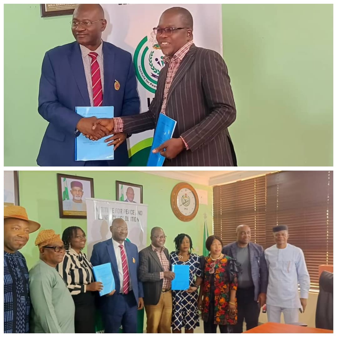 IPCR, ACOE Form Alliance, Signs MoU to Enhance Peace and a Unified Nigeria
