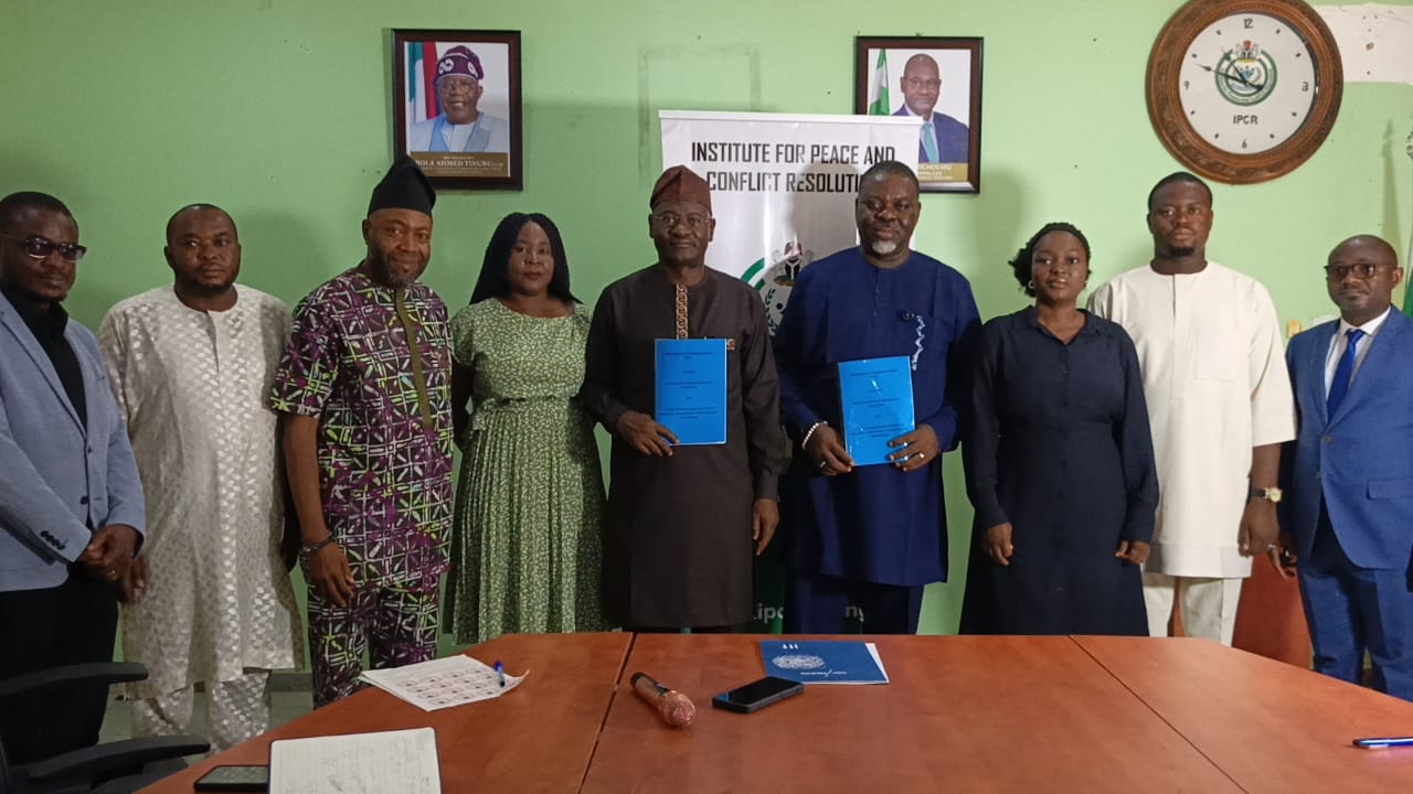 IPCR Signs Strategic MoUs With Five Organisations To Strengthen Peace Building In Nigeria
