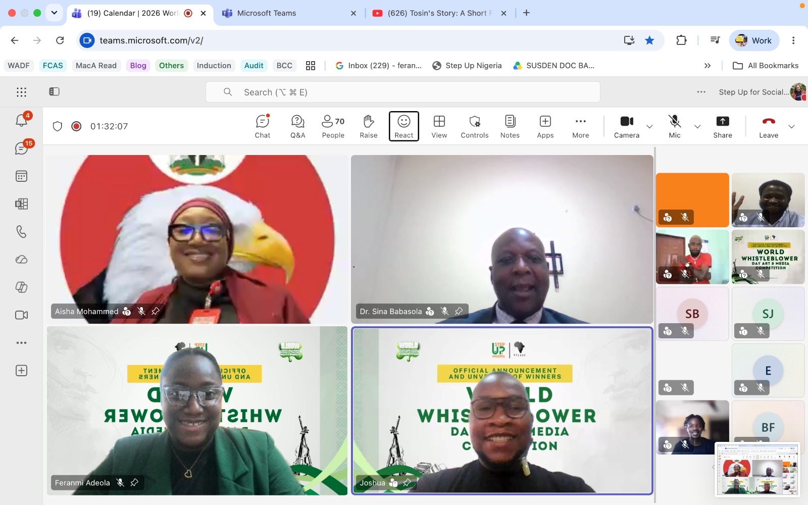 World Whistleblower Day: Step Up Nigeria celebrates young creatives, seeks stronger protection laws