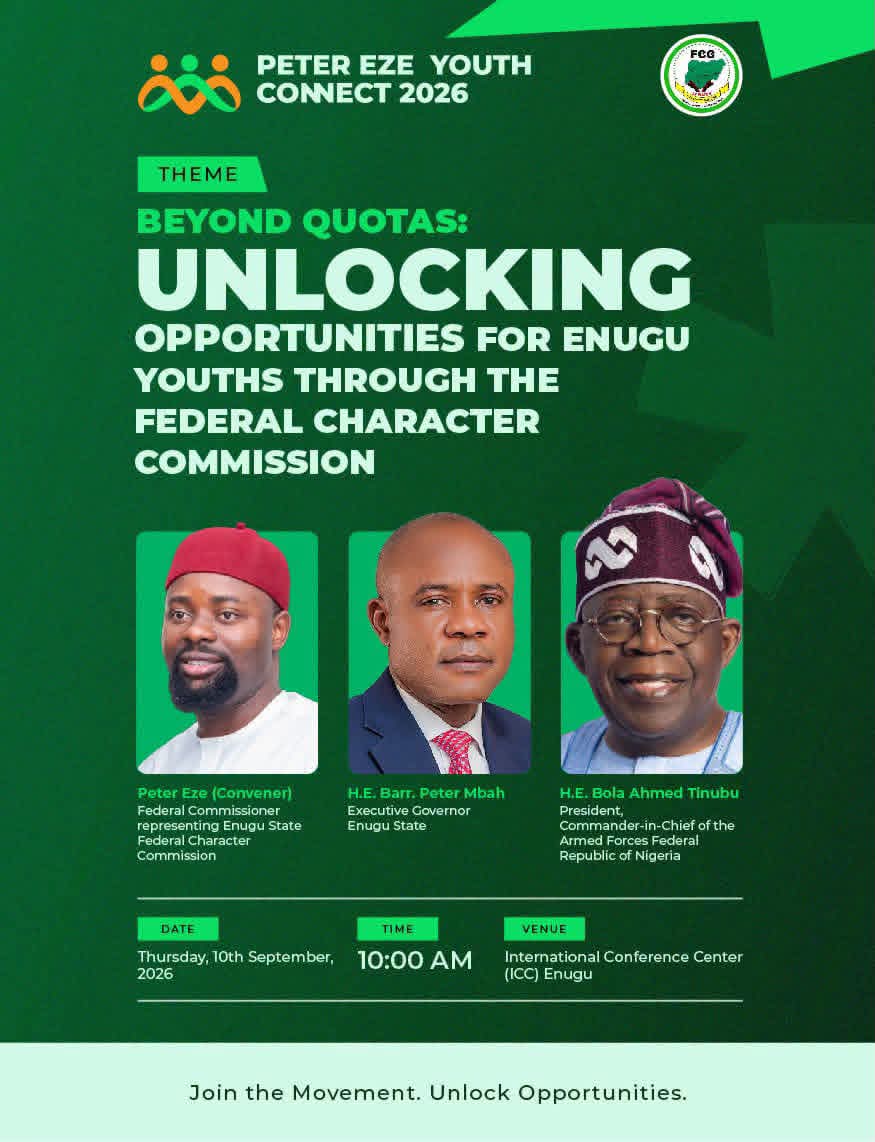 ‎Peter Eze Youth Connect 2026: FCC Commissioner Moves to Unlock Opportunities for Enugu Youths ‎